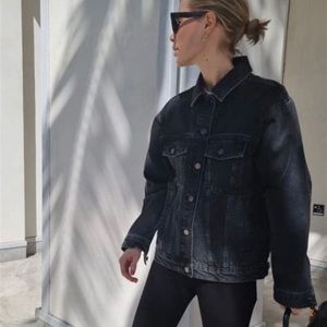 Rare Anine Bing Rory jacket black denim
